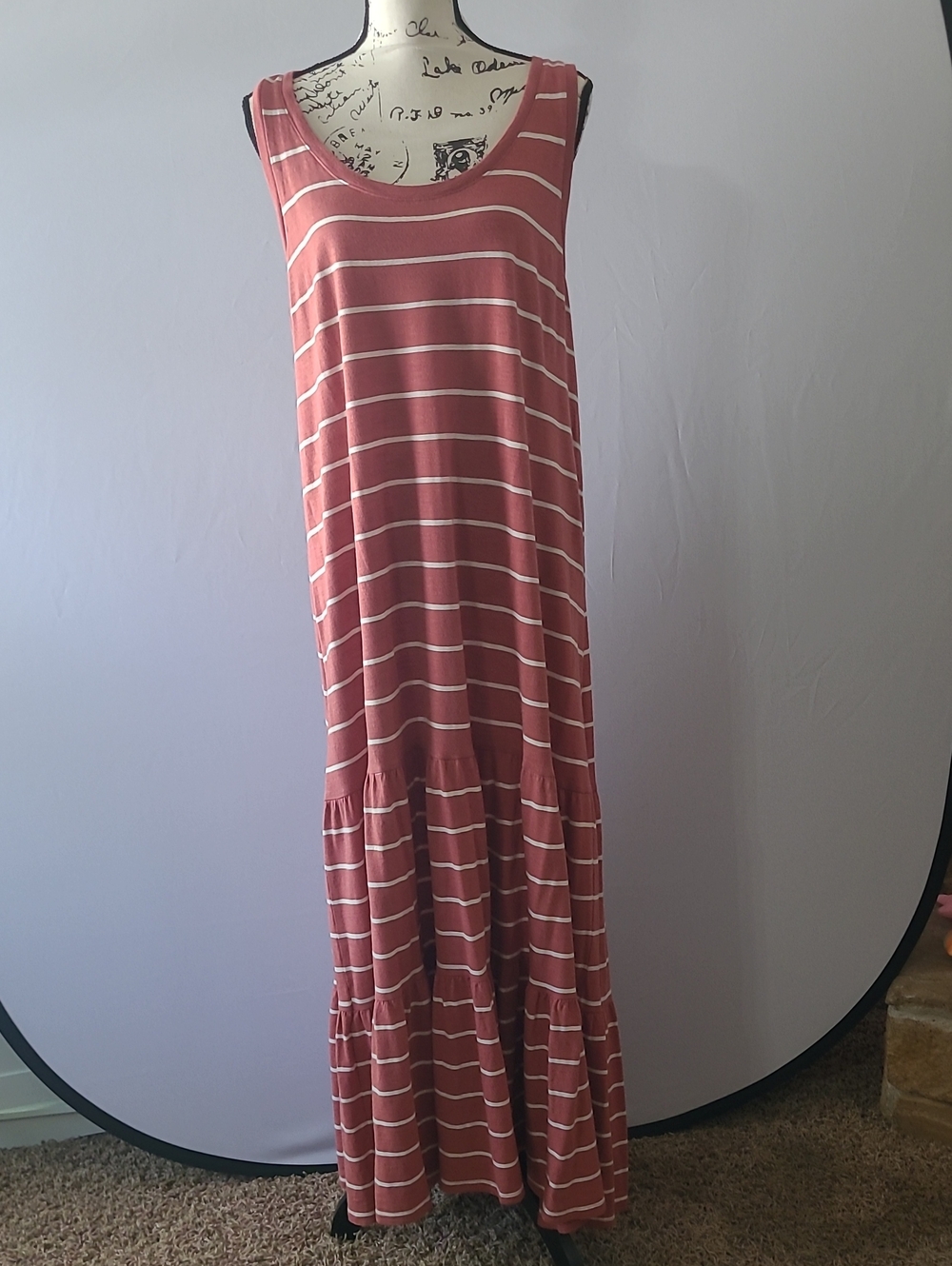 GAP Sleeveless Striped Maxi Dress